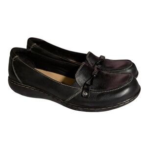 Clarks Collection Ashland Bubble Shoes Loafers Womens Size 8.5M Black Preppy